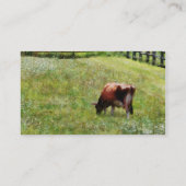 牧草地での牛の放牧 名刺 (裏面)
