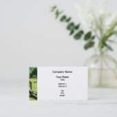 牧草地での羊の放牧 名刺 (スタンド正面)