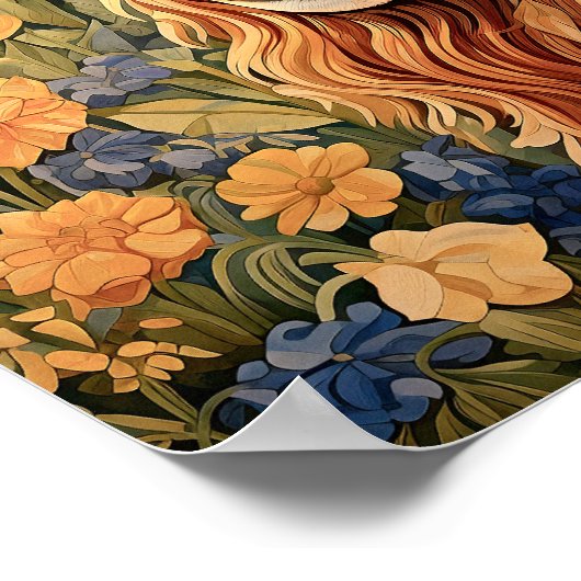 牧草地でヤギ ポスター (角)