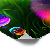 牧草地で可愛いベルネーゼの山犬の子犬 ポスター (角)