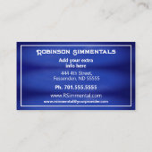 牧草地で煮え切った牛 名刺 (裏面)