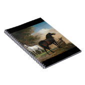 牧草地に二頭の馬 ノートブック (右側)