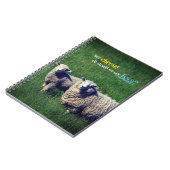 牧草地に子羊がいる羊 ノートブック (左側)