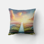 牧草地に広がる本の中を川で流れる クッション (裏面)