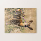 牧草地に生息するイシノシカ ジグソーパズル (横)