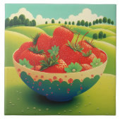 牧草地のイチゴ タイル (正面)