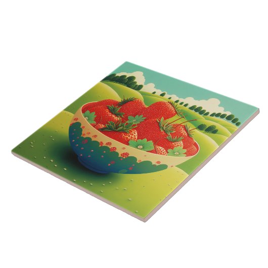 牧草地のイチゴ タイル (側面)