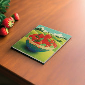 牧草地のイチゴ タイル