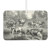 牧草地のグレースケールアートの牛