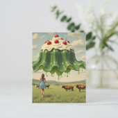 牧草地のシュールなデザート ポストカード (スタンド正面)