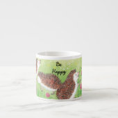 牧草地のハリネズミたちが幸せになれる エスプレッソカップ (正面)