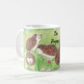 牧草地のハリネズミたちが幸せになれる コーヒーマグカップ (正面左)