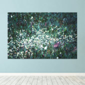 牧草地のヒバリ キャンバスプリント (インサイチュ (ウッドフロア))