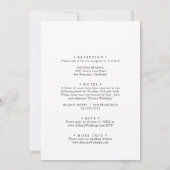 牧草地のボタニカルな前後デザインの結婚式 招待状 (裏面)