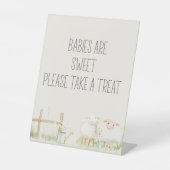 牧草地の友人の赤ちゃんシャワーの好意 台座サイン (正面)