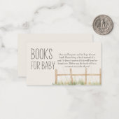 牧草地の友達が赤ちゃんシャワー用の本 ノートカード (正面/裏面インサイチュ)
