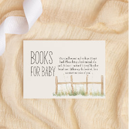 牧草地の友達が赤ちゃんシャワー用の本 ノートカード