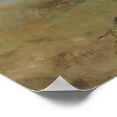 牧草地の古い有名な芸術でエドガーのガスを落とす馬 ポスター (角)