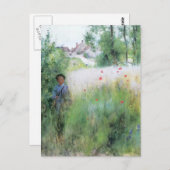牧草地の少年 ポストカード (正面/裏面)