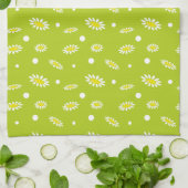 牧草地の星デイジー花 キッチンタオル (折り畳み)