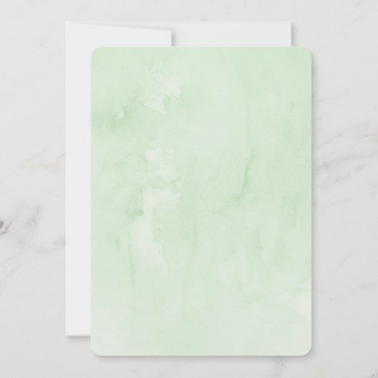 牧草地の水彩にヒラムシが誕生日すること 招待状 (裏面)