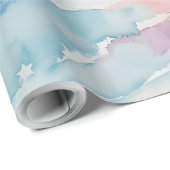 牧草地の水彩抽象芸術 ラッピングペーパー (ロールコーナー)