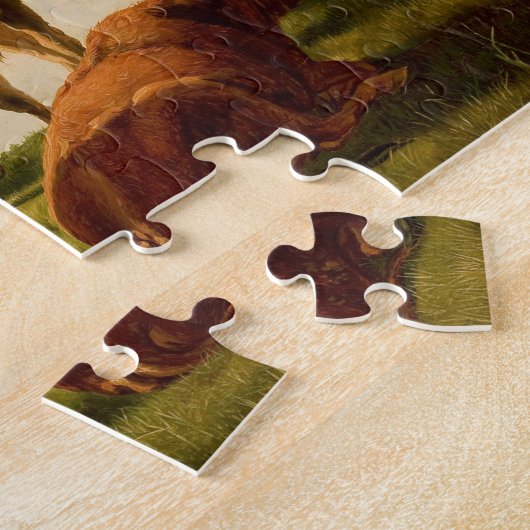 牧草地の牛 | ユージェーヌジョセフヴェルボエクホーフェン ジグソーパズル (側面)