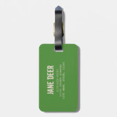 牧草地の秋に冬眠する鹿 ラゲッジタグ (裏面縦)