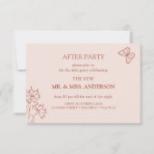 牧草地の結婚花の後 – パーティー 招待状 (正面)