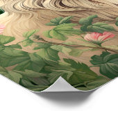 牧草地の絵画ヤギ ポスター (角)