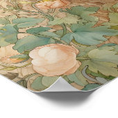 牧草地の絵画羊 ポスター (角)