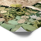 牧草地の絵画羊 ポスター (角)