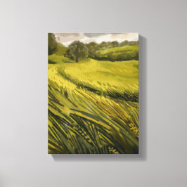 牧草地の絵画 - 静物画イラスト キャンバスプリント