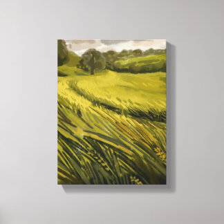 牧草地の絵画 - 静物画イラスト キャンバスプリント