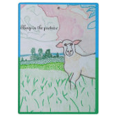 牧草地の羊 クリップボード (裏面)