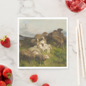 牧草地の羊(フリードリ威厳があるヒ・シェンク) スタンダードランチョンナプキン (インサイチュ)