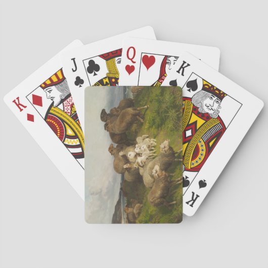 牧草地の羊(フリードリ威厳があるヒ・シェンク) トランプ (裏面)