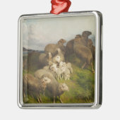 牧草地の羊(フリードリ威厳があるヒ・シェンク) メタルオーナメント (左)