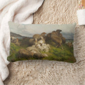 牧草地の羊(フリードリ威厳があるヒ・シェンク) ランバークッション (ブランケット)