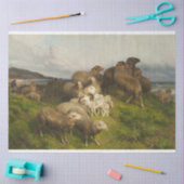 牧草地の羊(フリードリ威厳があるヒ・シェンク) 薄葉紙 (クラフト)