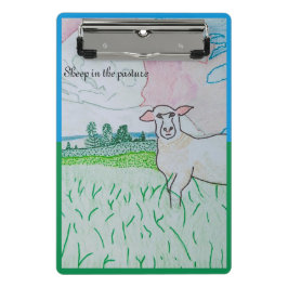 牧草地の羊 ミニクリップボード