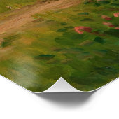 牧草地の花が咲く農家 ポスター (コーナー)