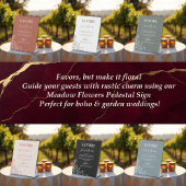 牧草地の花が好結婚き 台座サイン