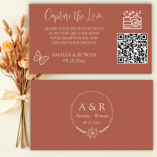 牧草地の花が恋を描く エンクロージャーカード