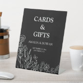 牧草地の花のカードとギフト結婚ズ 台座サイン (インサイチュ)