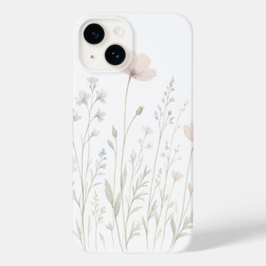 牧草地の花のスマホケース 植物画風 Case-Mate iPhoneケース (裏面)