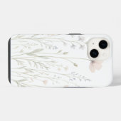 牧草地の花のスマホケース　植物画風 iPhoneケース (裏面横)