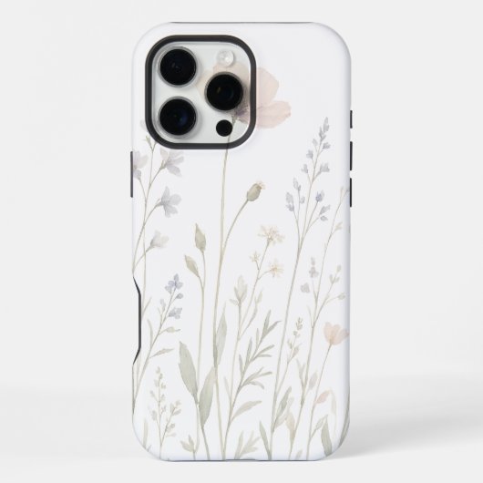 牧草地の花のスマホケース　植物画風 iPhoneケース (裏面)