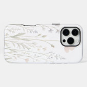 牧草地の花のスマホケース　植物画風 iPhoneケース (裏面横)