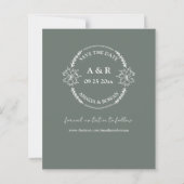 牧草地の花シロッコグリーンバジェット日付を保存 (裏面)